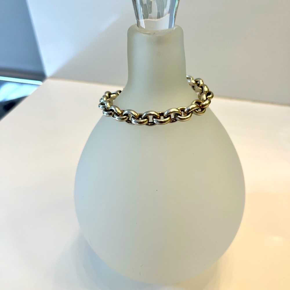 Sterling silver chain link bracelet. Imperfect condition. Great statement piece